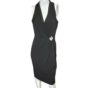 White House Black Market NEW Size 8 Faux Wrap Little Black Dress